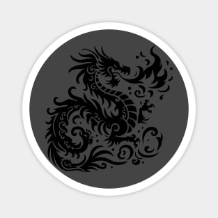 Mystical Dragon Tribal Art Inspired Design Magnet